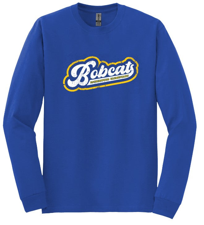 Retro Bobcats Long Sleeve Cotton Tee