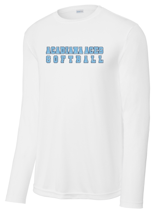 White Aces Long Sleeve Dri Fit Tee