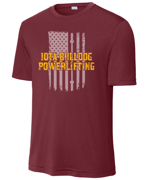 Maroon IHS Powerlifting Dri Fit Tee