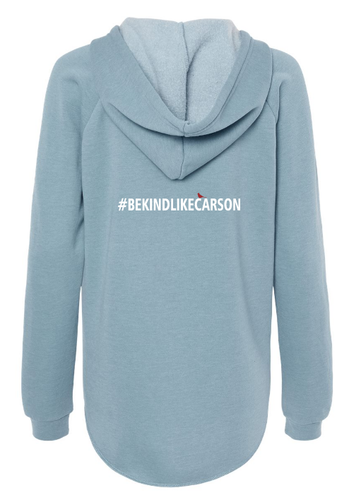 Be Kind Like Carson Misty Blue Women's Hoodie