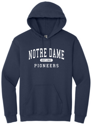 ND Football Navy Hoodie