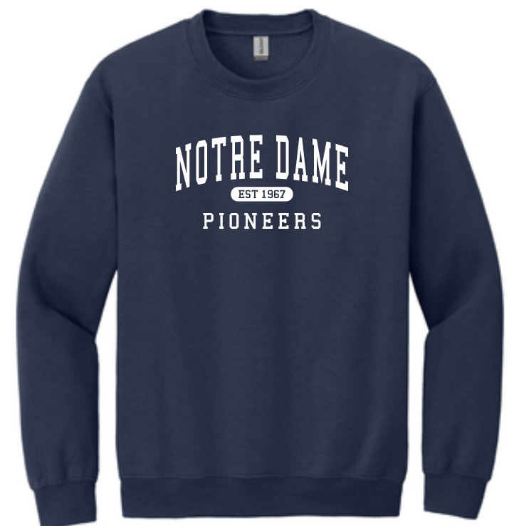 ND Football Navy Sweatshirt