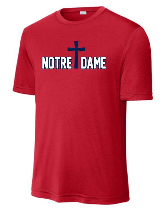 ND Cheer Red Dri Fit Tee
