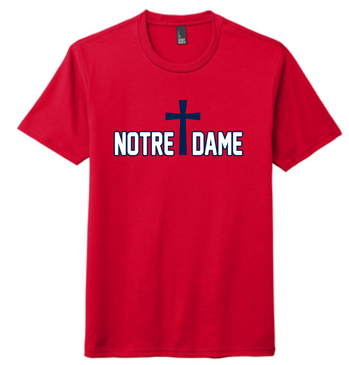 ND Cheer Red Soft Cotton Tee