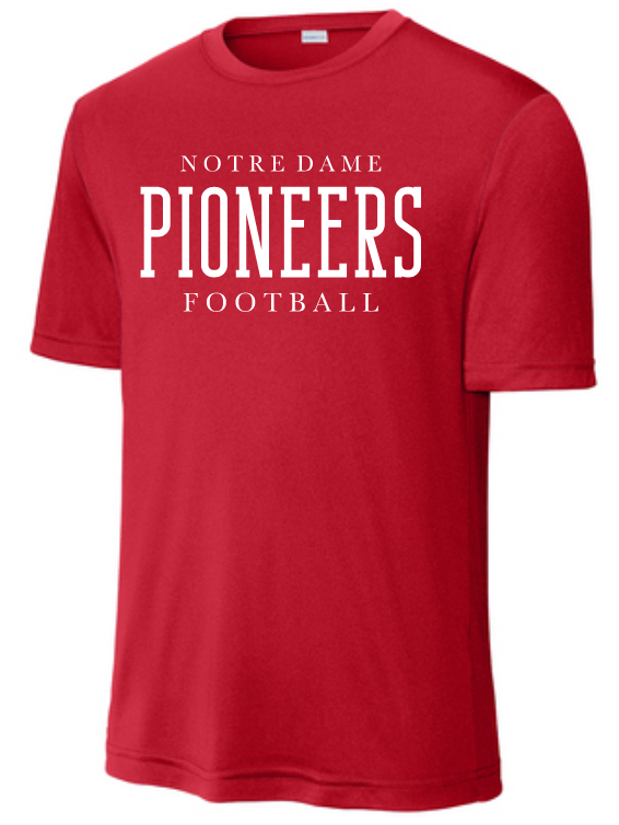 ND Football Red Dri Fit Tee