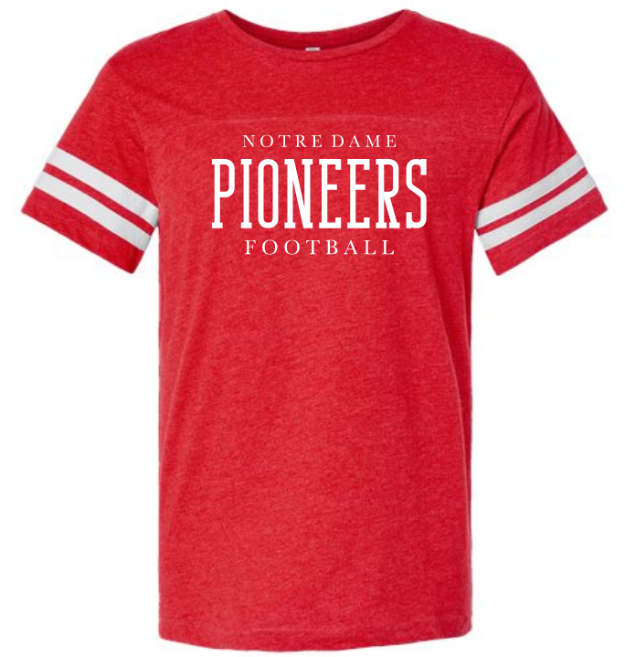 ND Football Red Ringer Tee