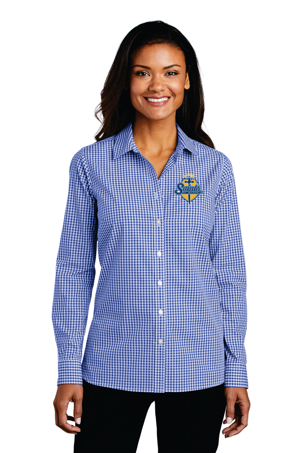 SMS Faculty Ladies Gingham Shirt
