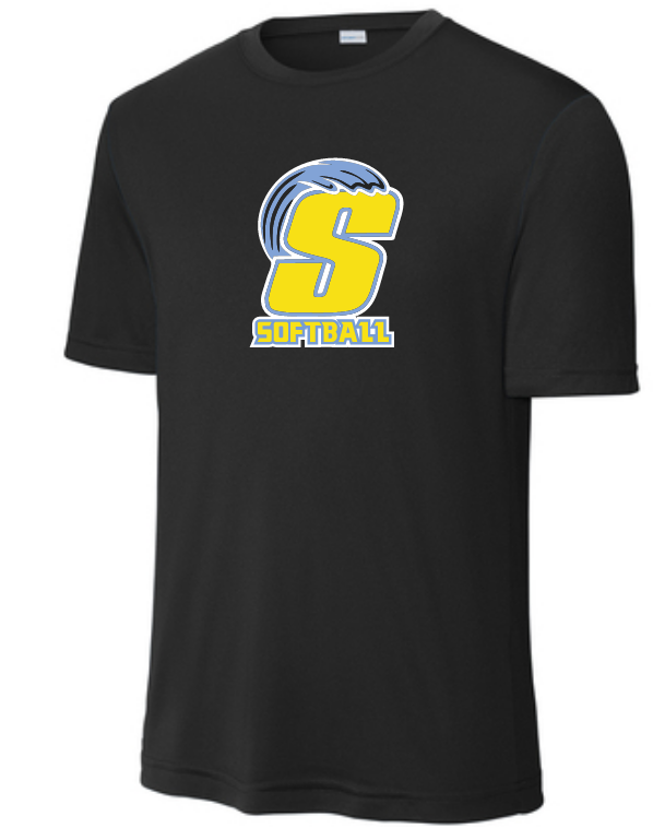 Splash Softball Black Dri Fit Tee