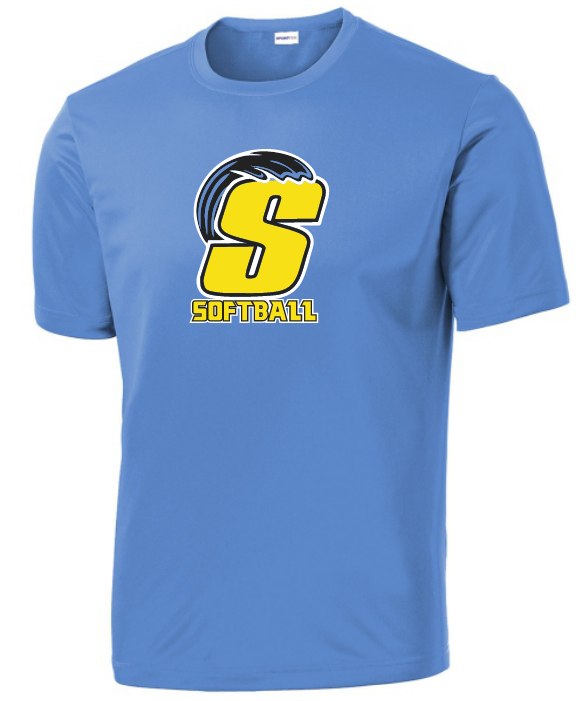 Splash Softball Carolina Blue Dri Fit Tee