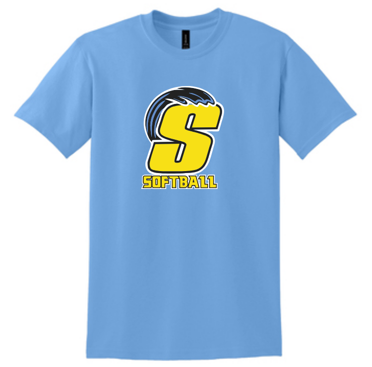 Splash Softball Carolina Blue Cotton Tee