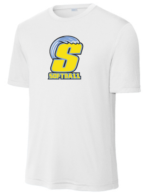 Splash Softball White Dri Fit Tee